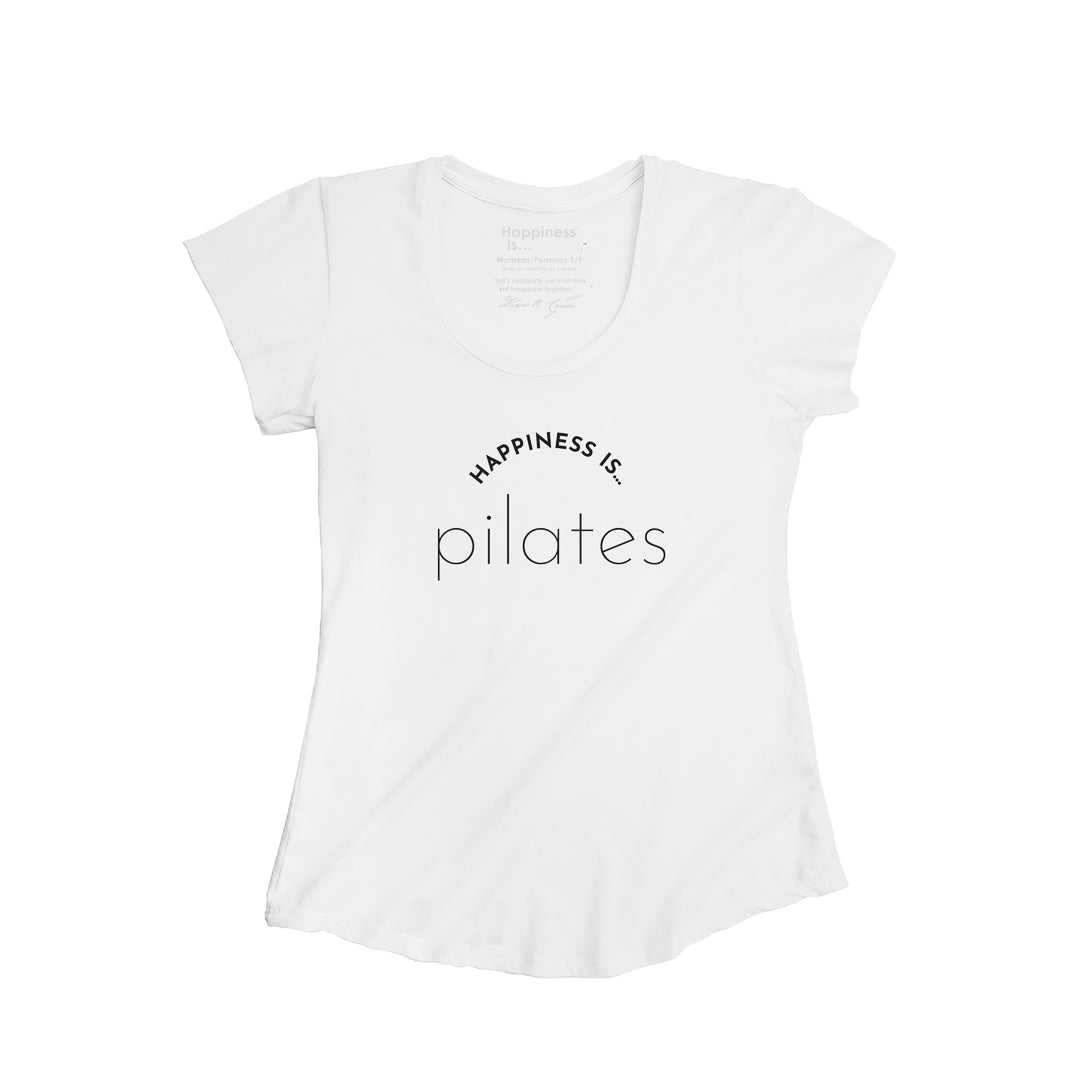 Women's Pilates Scoop T-Shirt, White