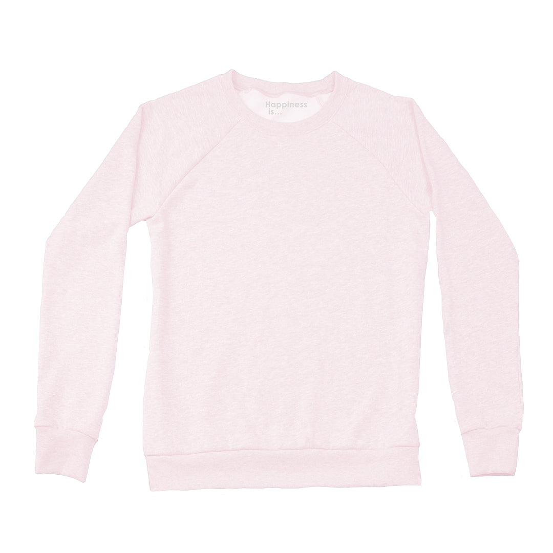 Women&#39;s Plain Crew Sweatshirt, Ballet Pink