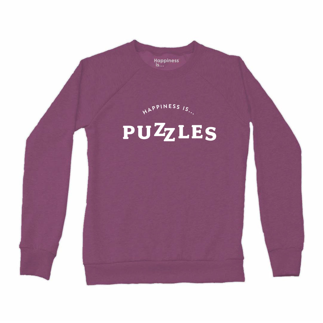 Women&#39;s Puzzles Crew Sweatshirt, Plum