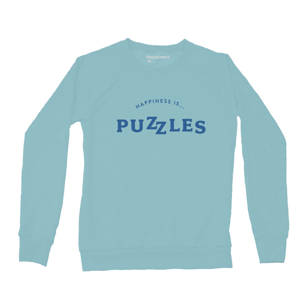 Women&#39;s Puzzles Crew Sweatshirt, Teal