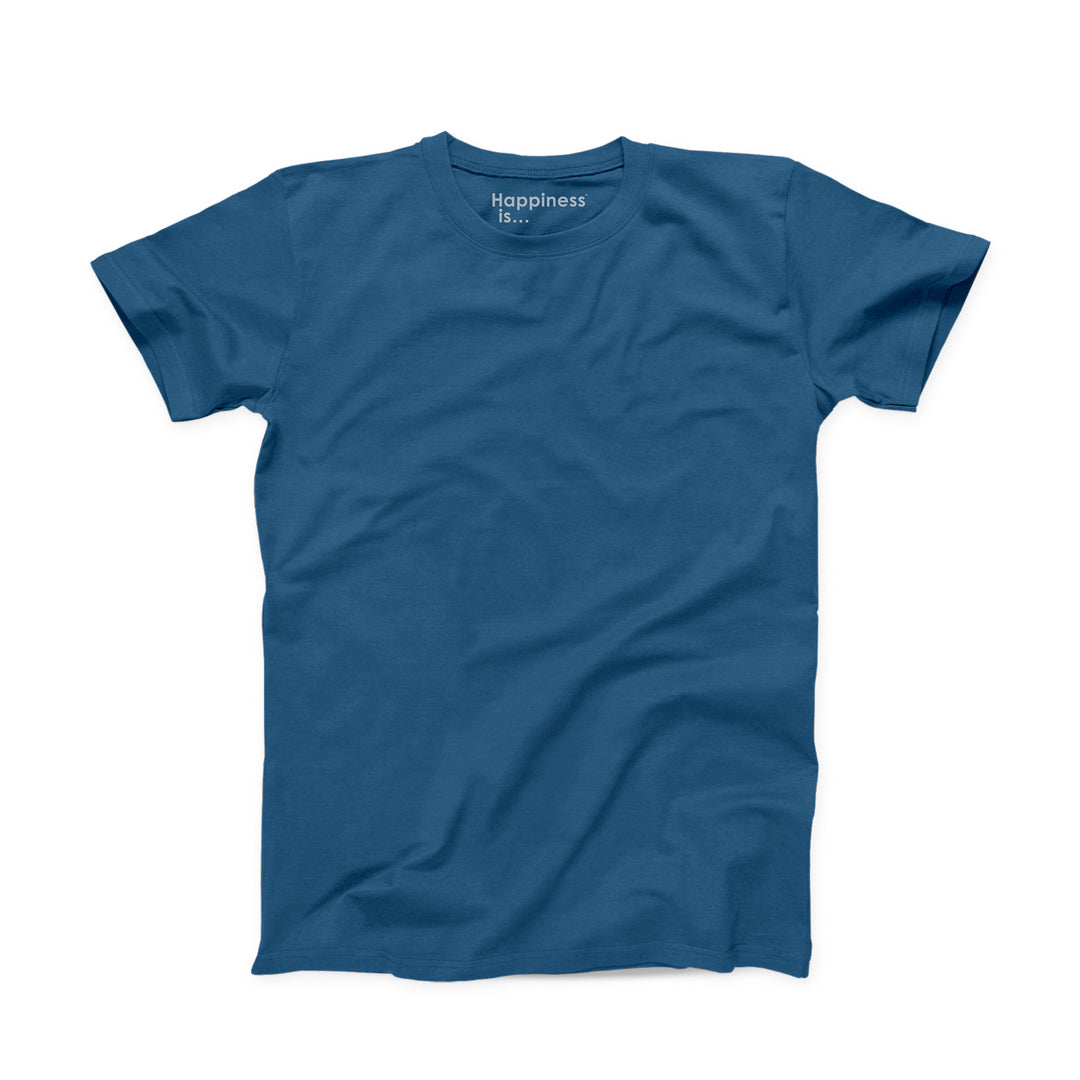 Men's Plain T-shirt, Sea Blue