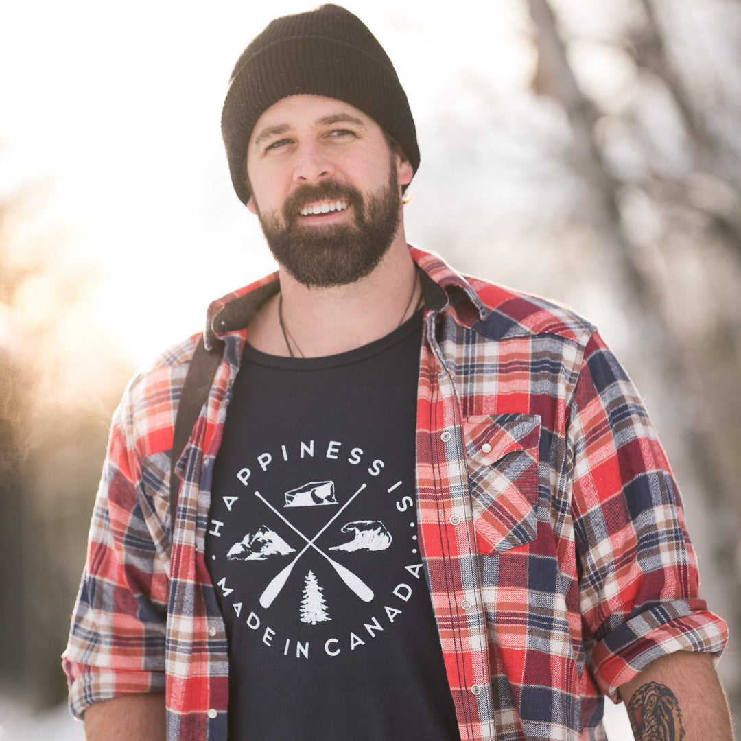 Men's Crest T-Shirt, Navy Blue