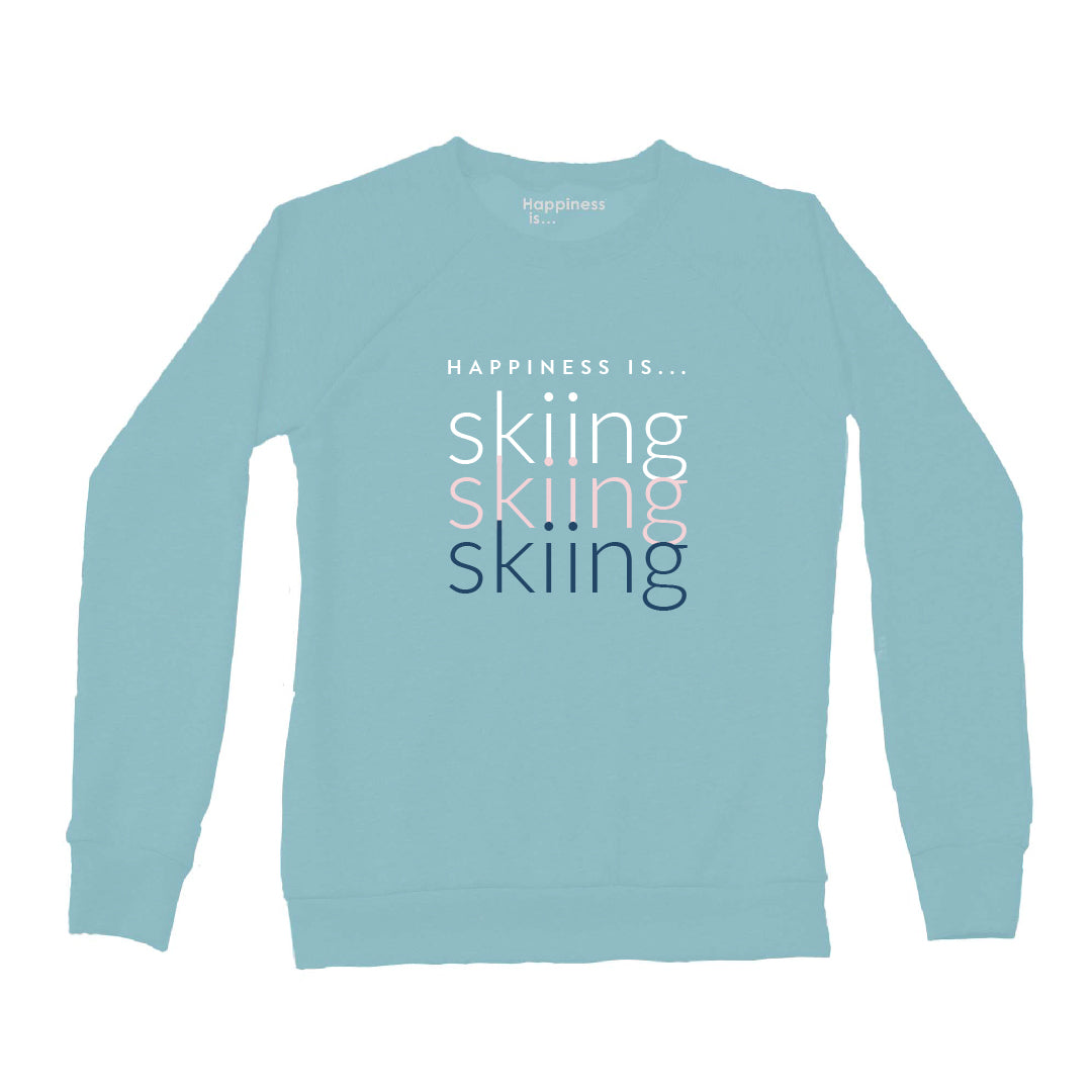 Women&#39;s Skiing Skiing Skiing Crew Sweatshirt, Teal
