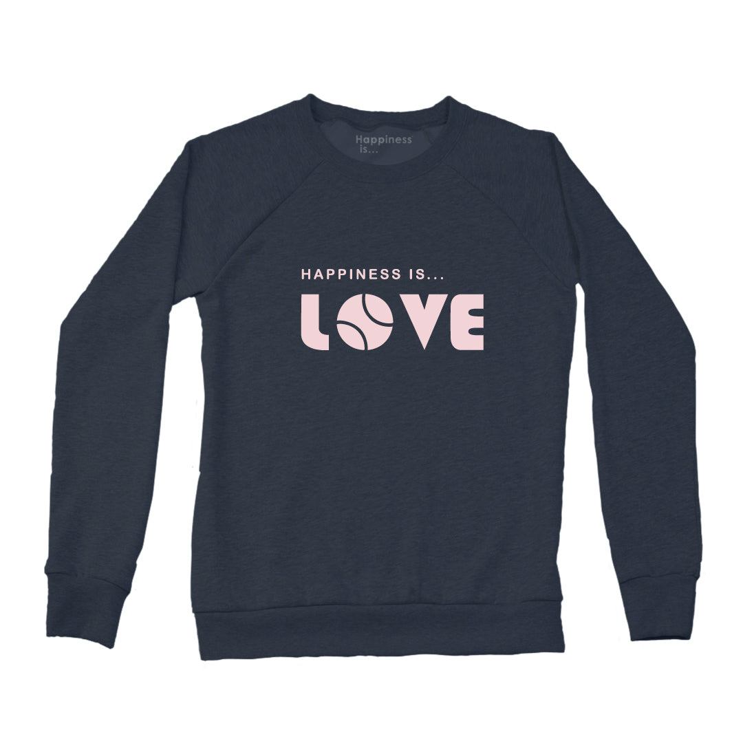 Women&#39;s Tennis Love Crew Sweatshirt, True Navy