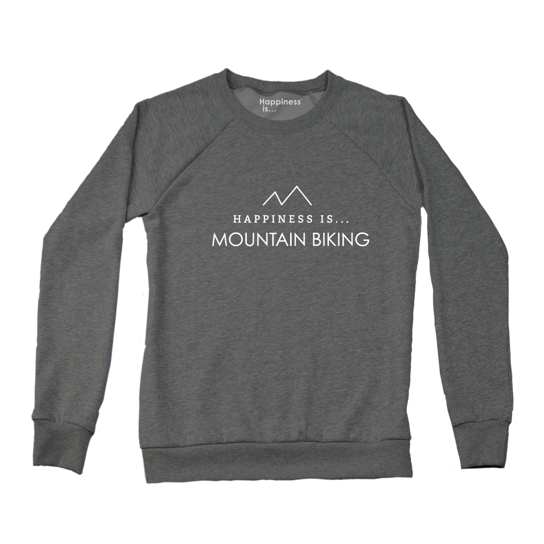 Women&#39;s Mountain Biking Crew Sweatshirt, Charcoal