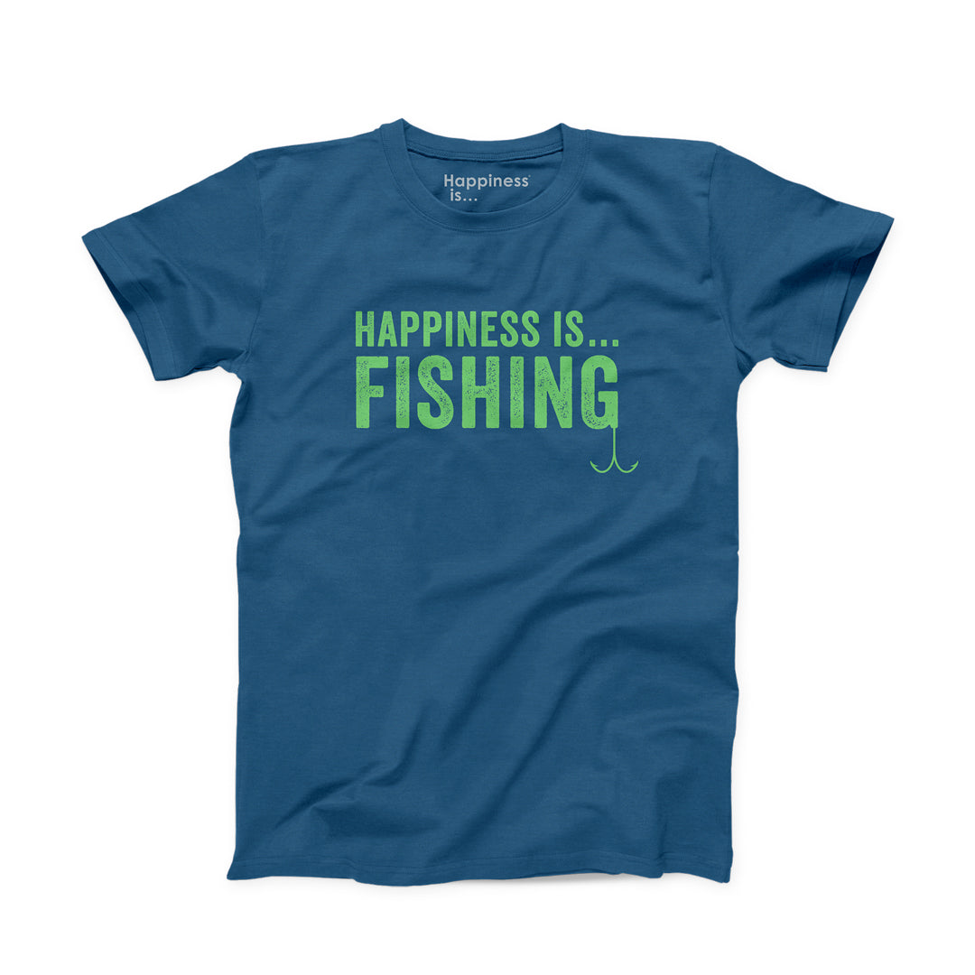 Men&#39;s Fishing T-Shirt, Sea Blue