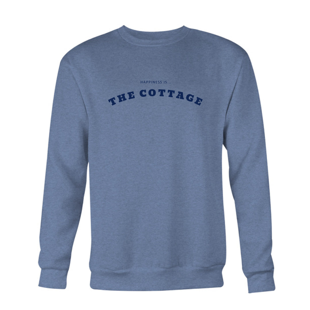 Men's Happiness Cottage Crew Sweatshirt Heather Navy