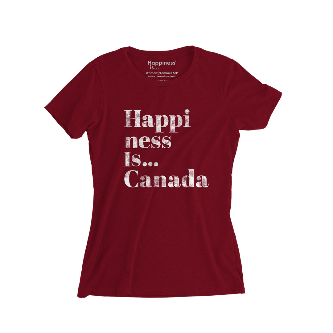 Youth Girls Happi T-Shirt, Canada Red