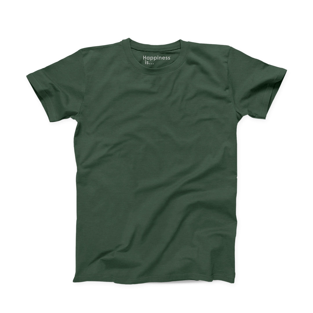 Men's Plain T-Shirt, Forest Green