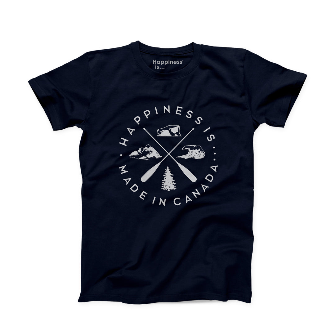 Men's Crest T-Shirt, Navy Blue